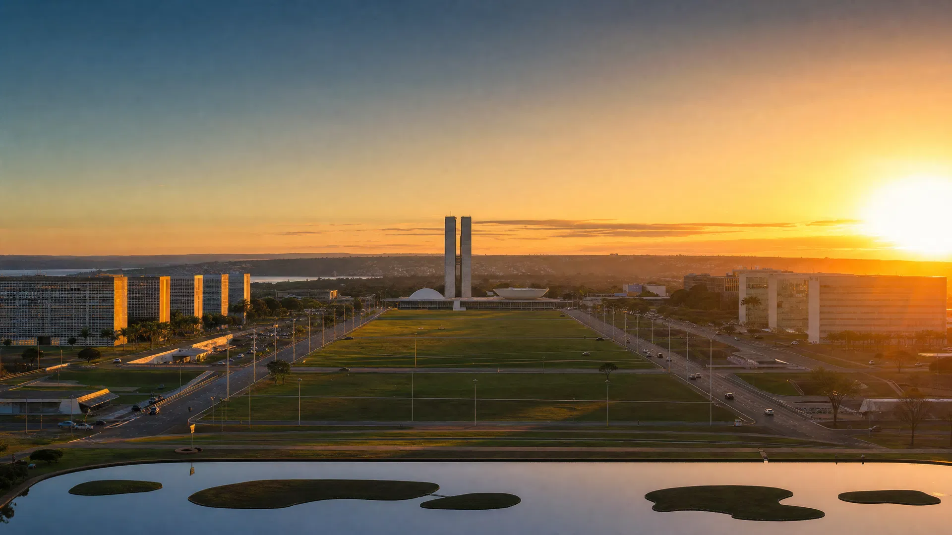 Brasília ao pôr do sol