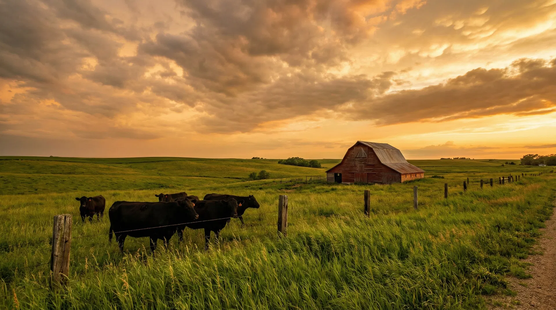 Midwest cattle ranch