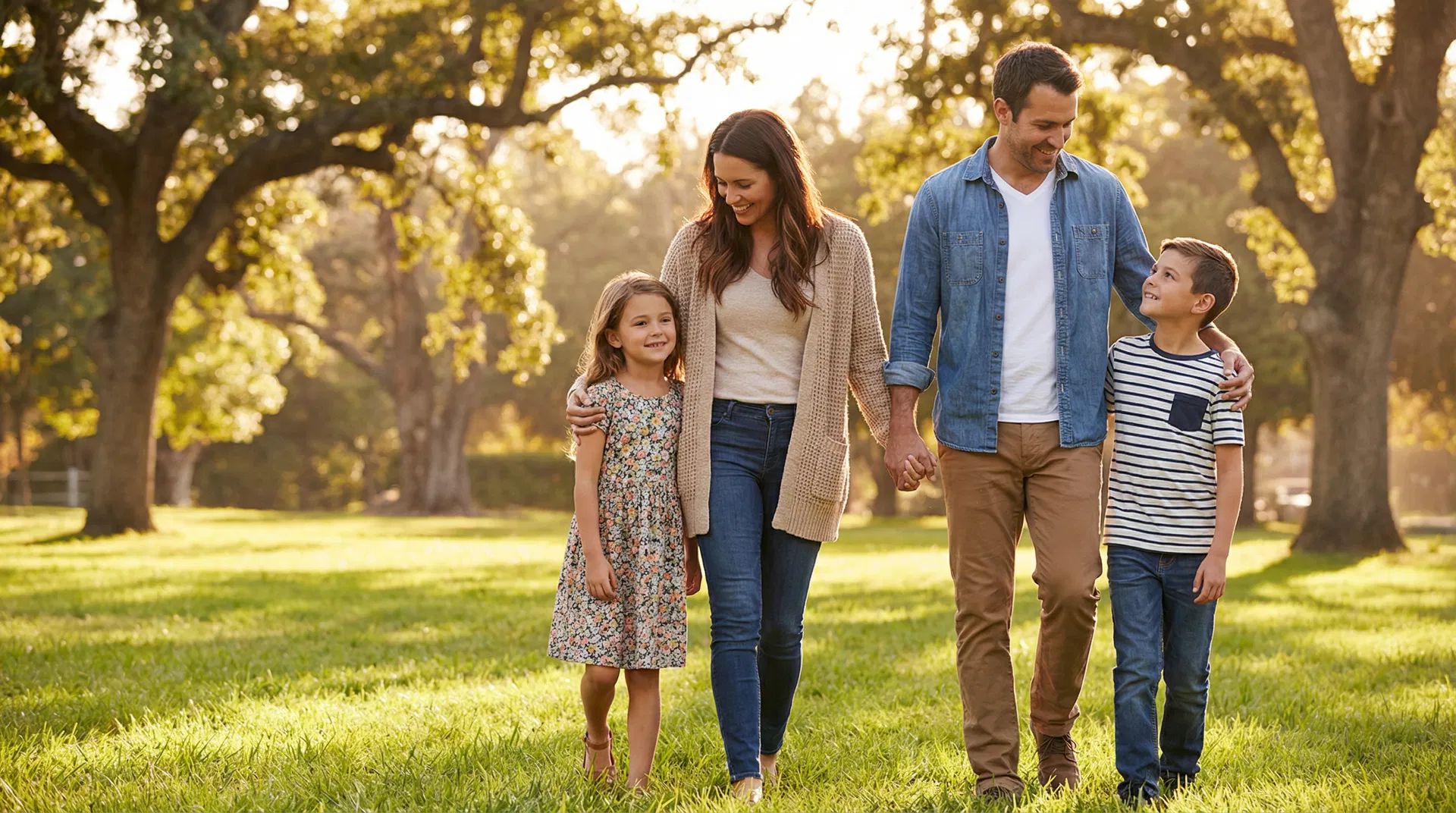 Glückliche Familie im Park