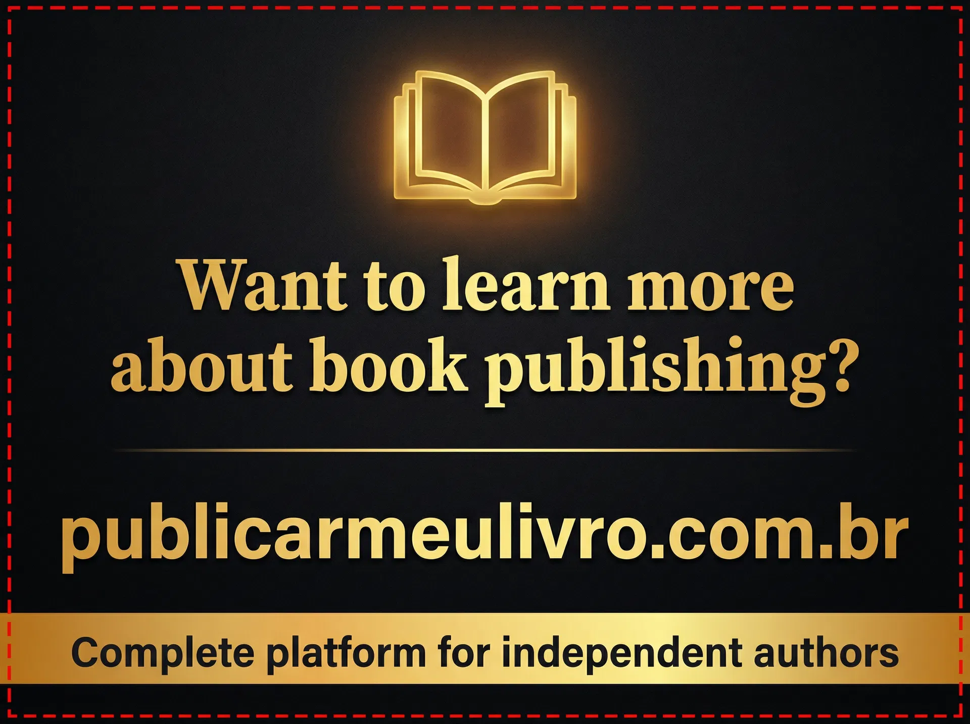Want to learn more about book publishing? Visit publicarmeulivro.com.br — Complete platform for independent authors