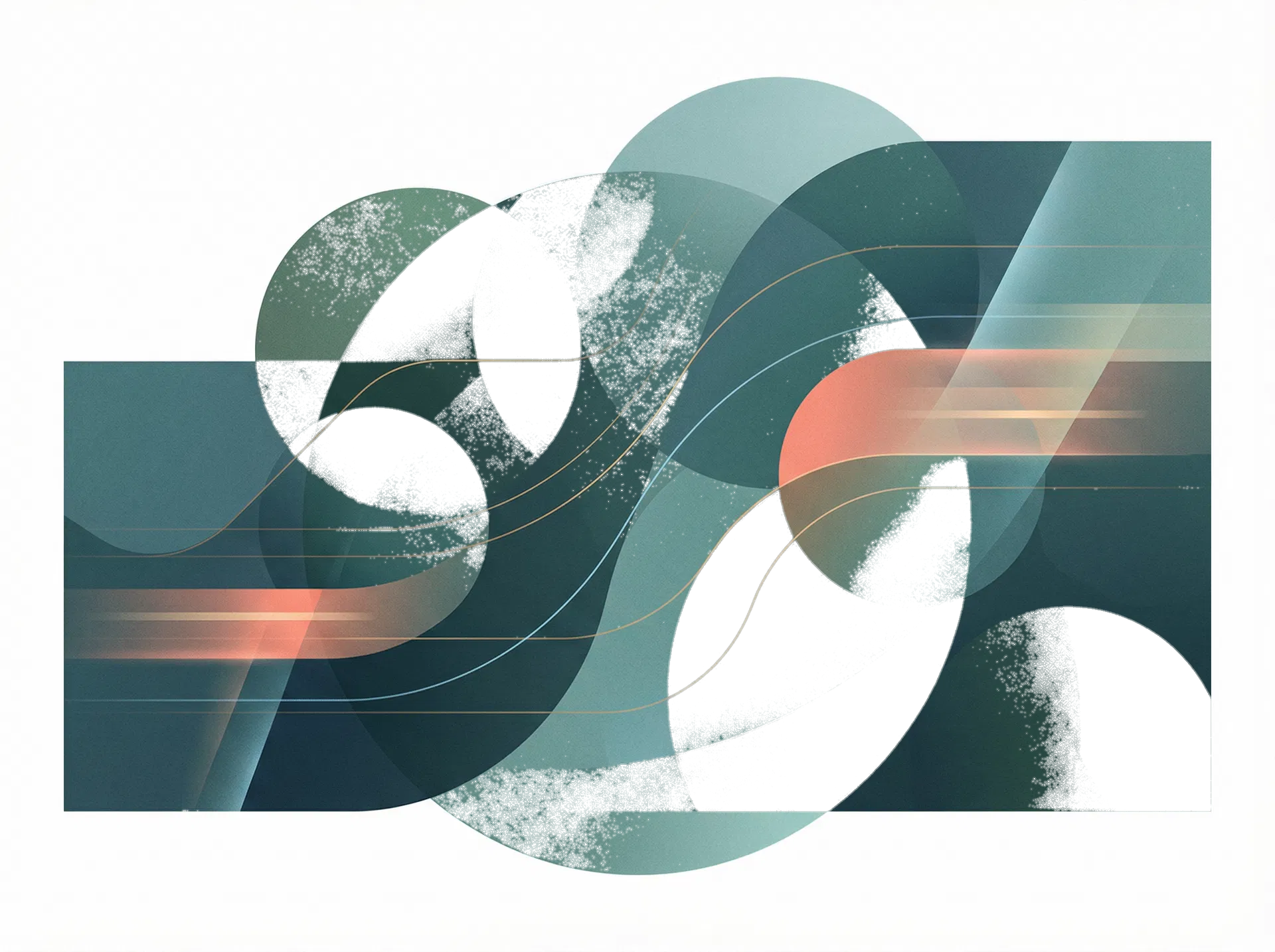 Abstrakte Visualisierung digitaler Prozessflüsse für die Webinar-Reihe