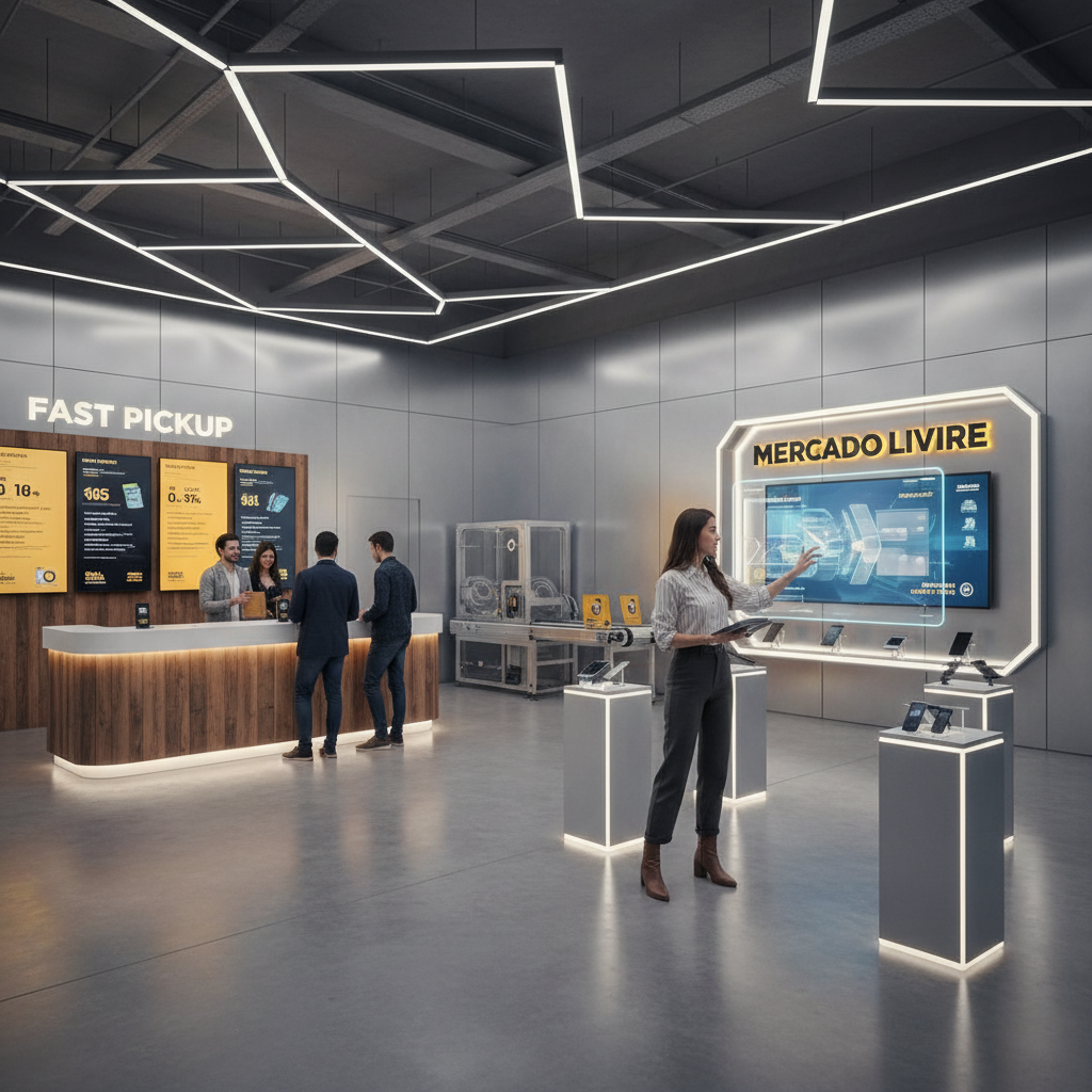 Mercado Livre Investe em 'Phygital Hubs': Lojas Físicas Viram Centros de Experiência e Retirada de Produtos de Alto Valor