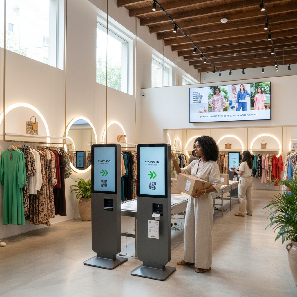 A Ascensão do 'Phygital' no E-commerce de Moda: Lojas Físicas Viram 'Showrooms' de Devolução e Retirada Instantânea