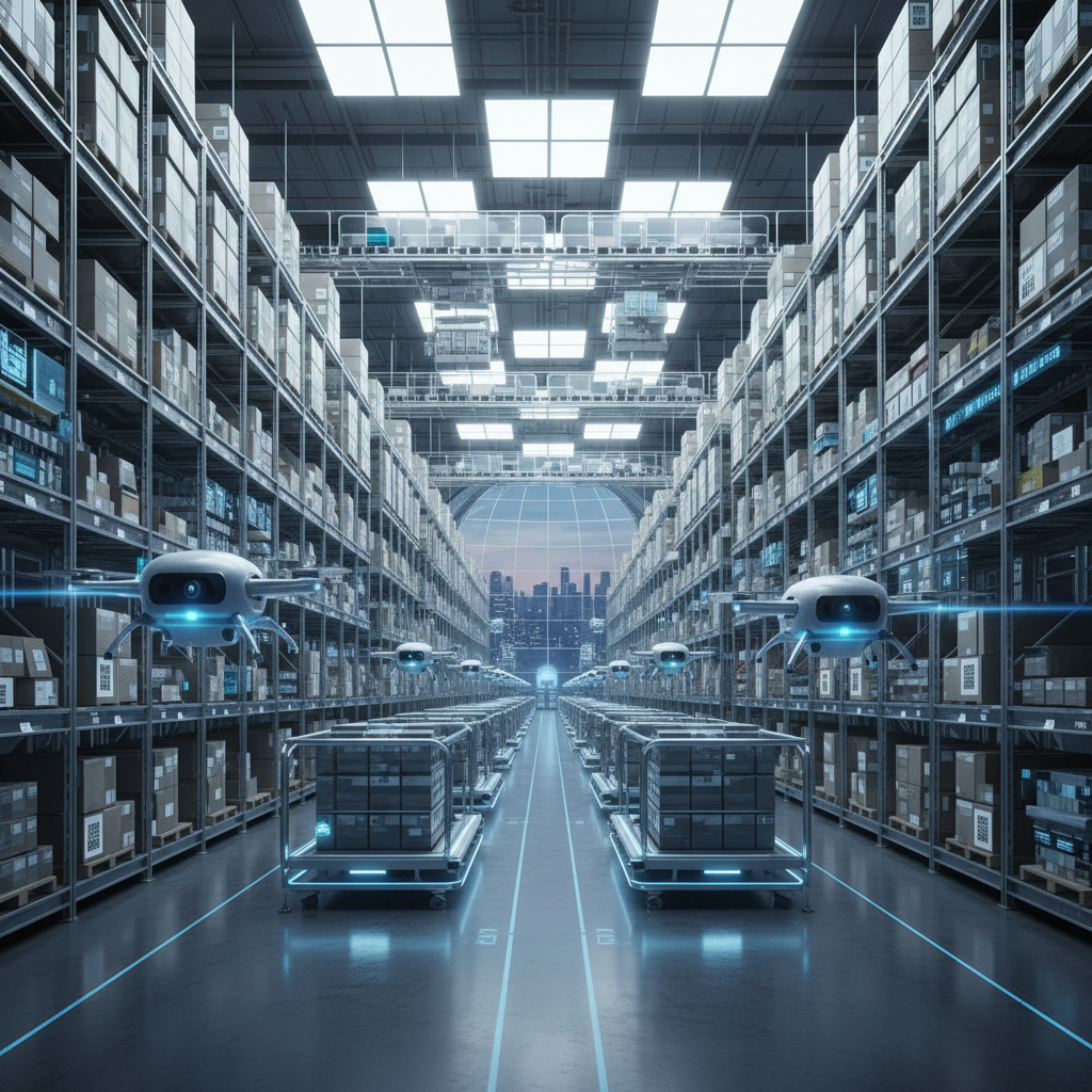 A Revolução Silenciosa da Logística: Marketplaces Adotam Drones Autônomos para Inventário em Centros de Distribuição