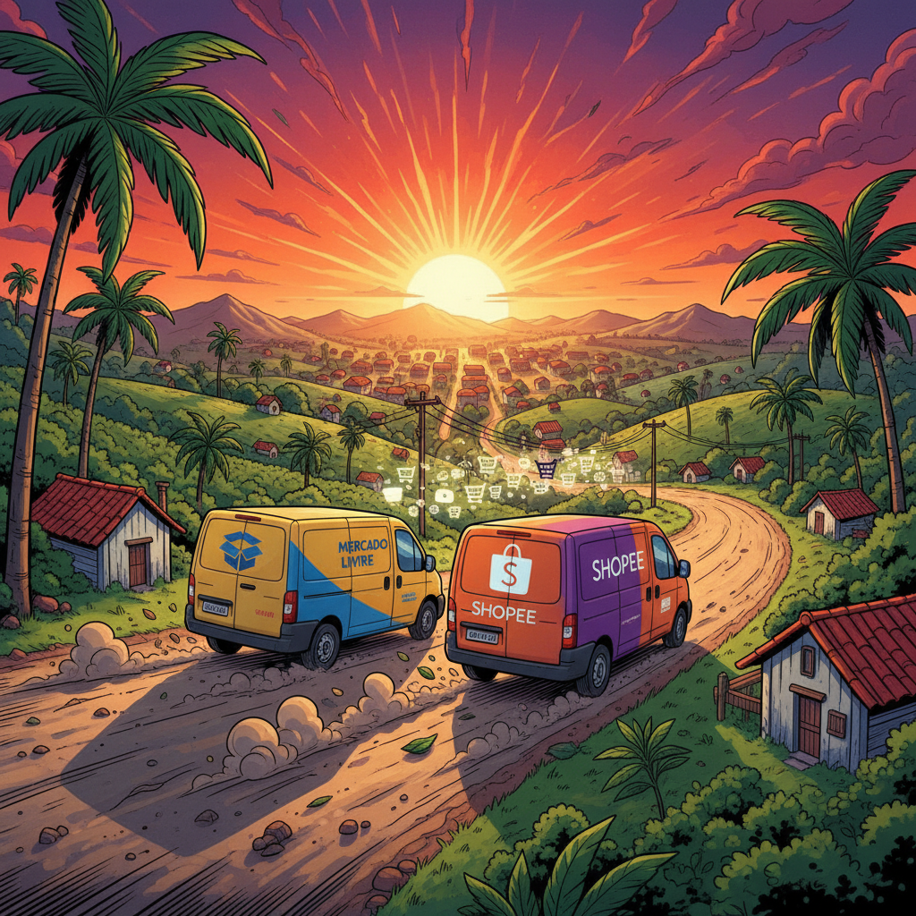 Guerra de Preços na Logística: Mercado Livre e Shopee Subsidiam Frete para Entregas em Cidades de Baixa Densidade
