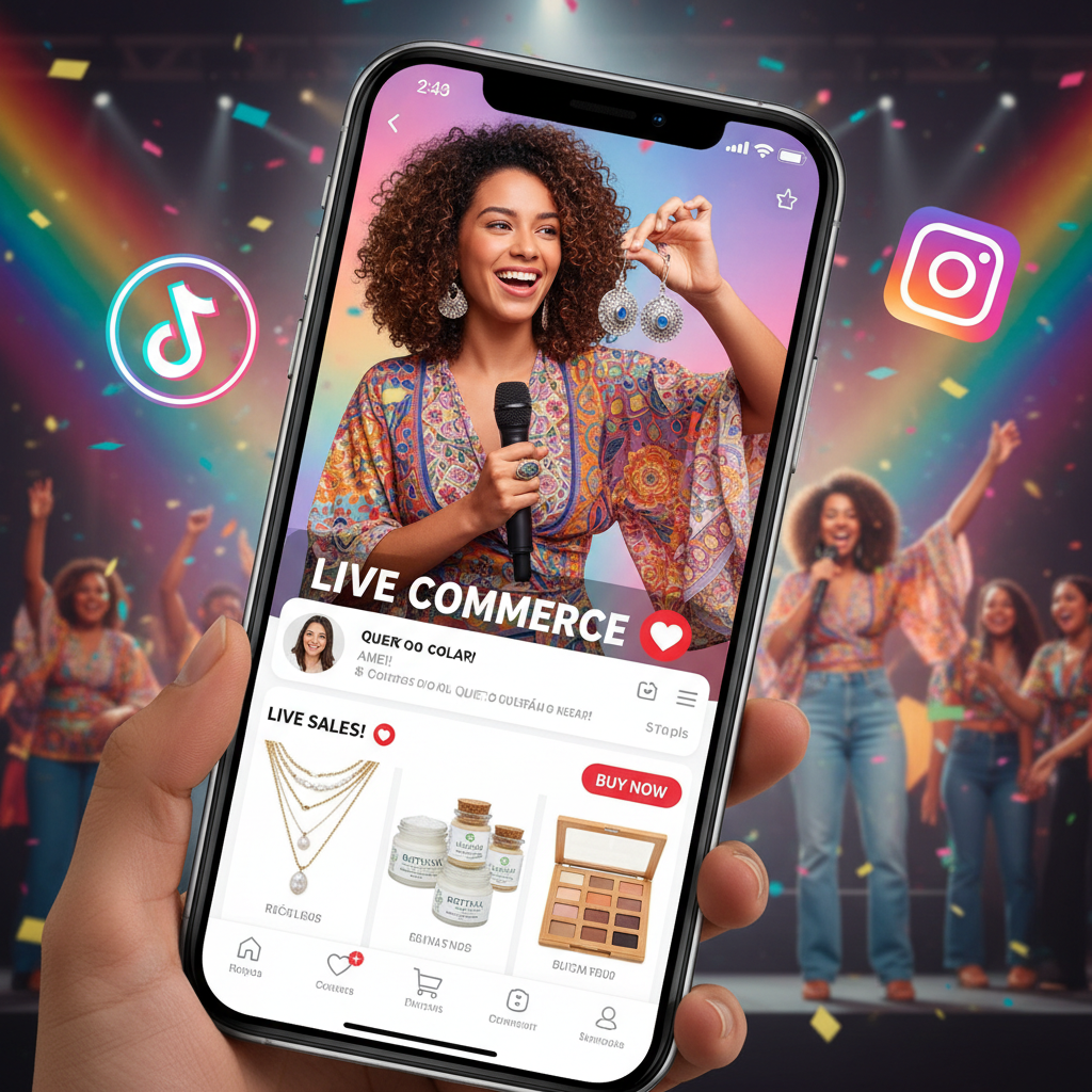 Social Commerce Explode em Nichos: Vendas Diretas Via TikTok e Instagram Superam Plataformas Tradicionais em Produtos Artesanais e Sustentáveis