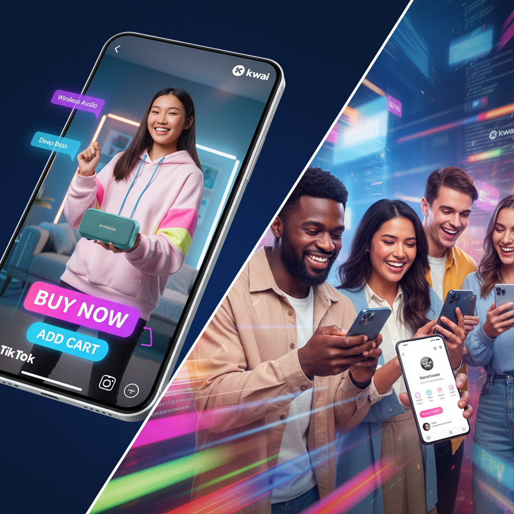 Boom do 'Social Commerce' em Plataformas de Vídeo Curto: TikTok e Kwai Anunciam Novas Ferramentas de Compra Direta