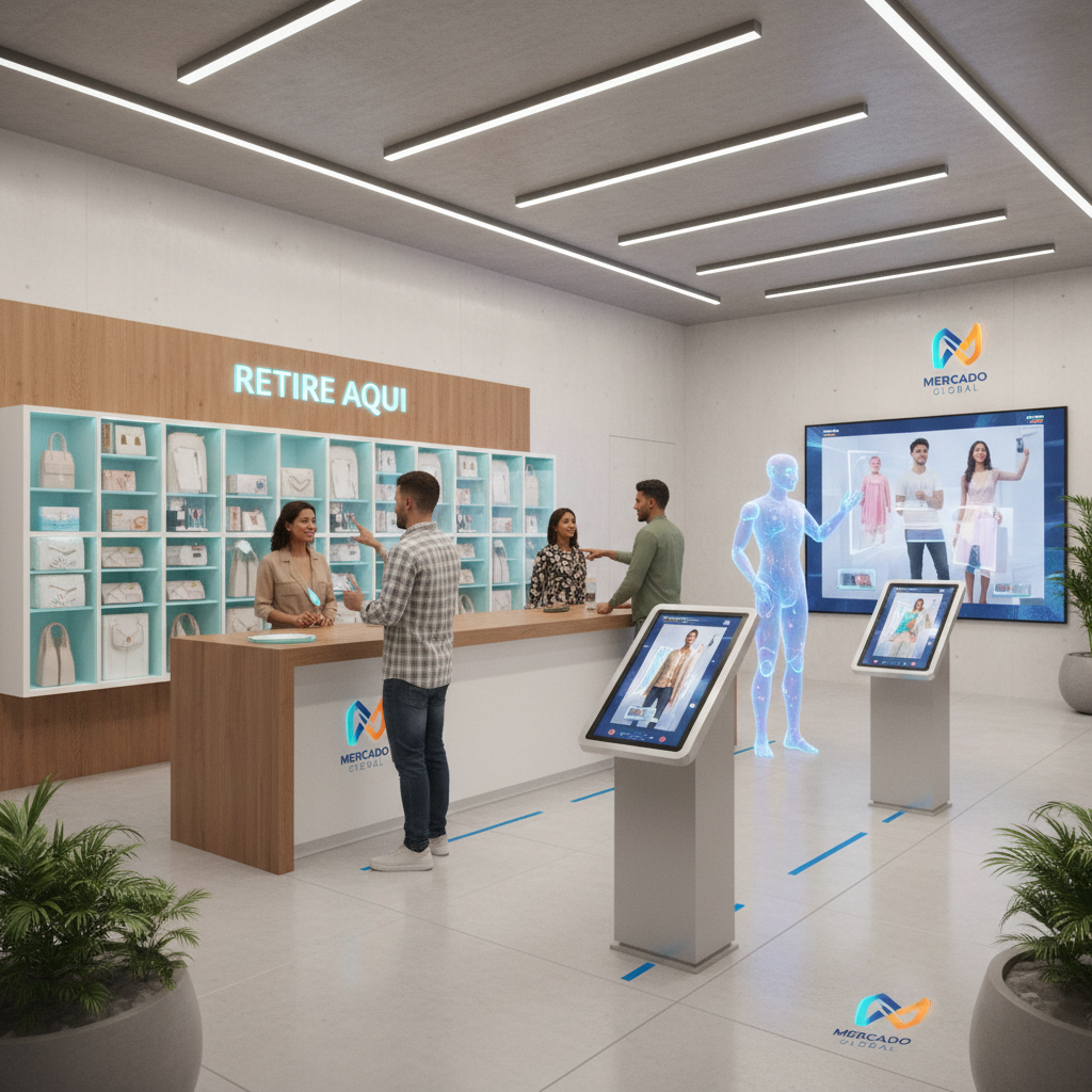Ascensão do 'Phygital 2.0': Marketplaces Lançam Lojas Físicas Interativas com Realidade Aumentada e IA para Retirada e Troca