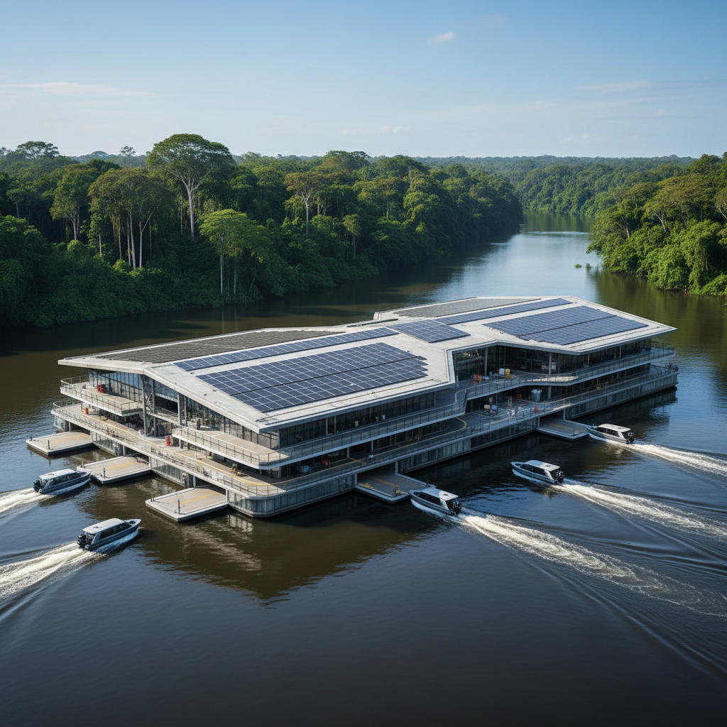 Crise Hídrica e Logística: Marketplaces Investem em 'Hubs Flutuantes' no Rio Amazonas para Entregas Sustentáveis