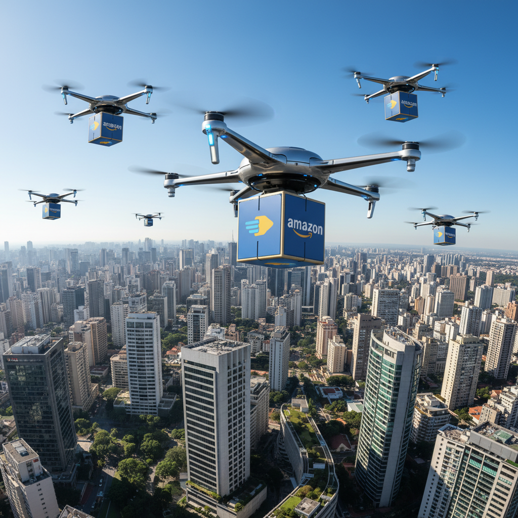 Entrega por Drones Autônomos: Marketplaces Lançam Piloto em Grandes Cidades Brasileiras para 'Same-Hour Delivery'