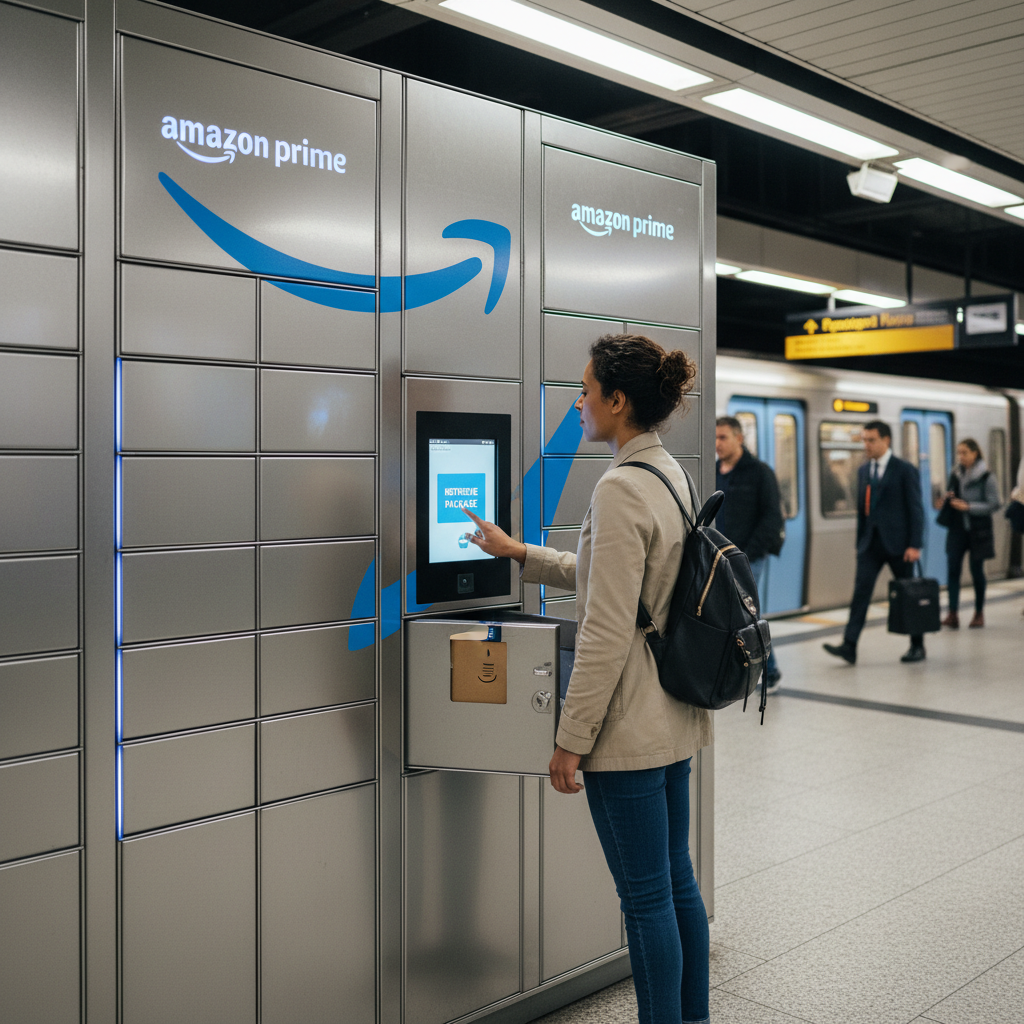 Amazon Lança 'Prime Hub': Pontos de Retirada e Devolução Automatizados com Armários Inteligentes em Metrôs e Supermercados