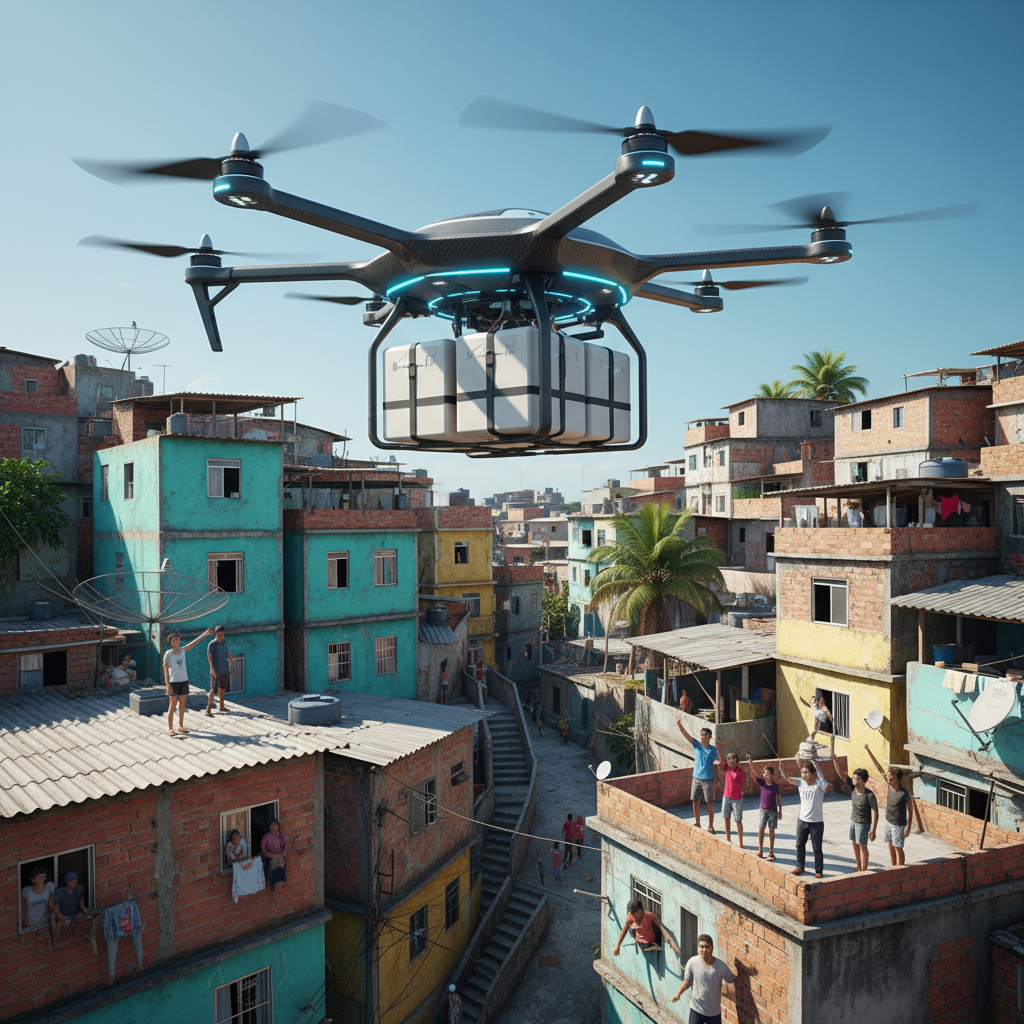 Marketplaces Brasileiros Adotam 'Entrega por Drone' em Favelas para Superar Desafios Logísticos Urbanos