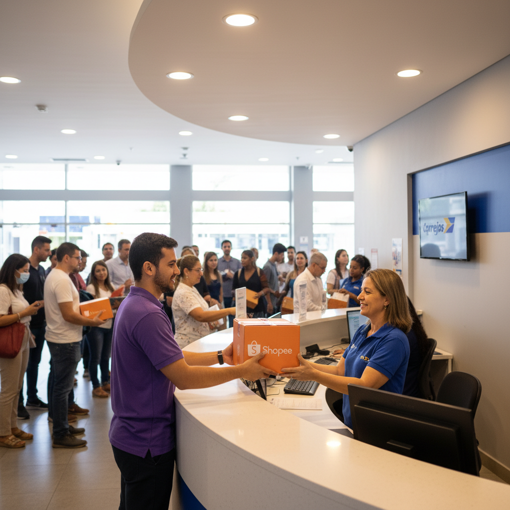Shopee Anuncia Parceria com Correios para Pontos de Coleta e Devolução em Todo o Brasil, Otimizando Logística Reversa