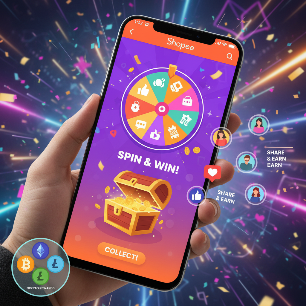 Shopee Intensifica 'Gamificação Social' com Recompensas em Cripto para Engajamento e Vendas