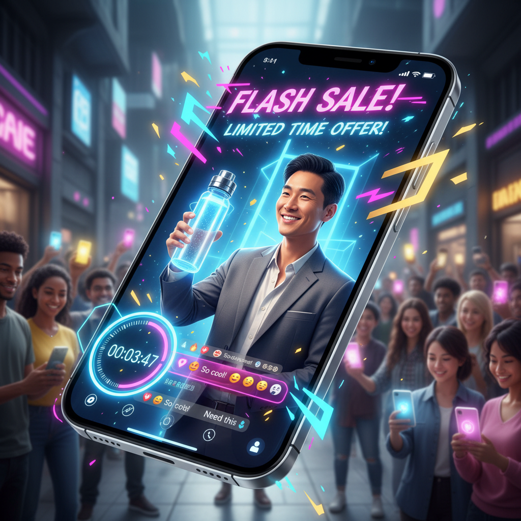 Guerra dos Preços no Live Commerce: Plataformas Investem em Ferramentas de 'Flash Sale' Otimizadas por IA