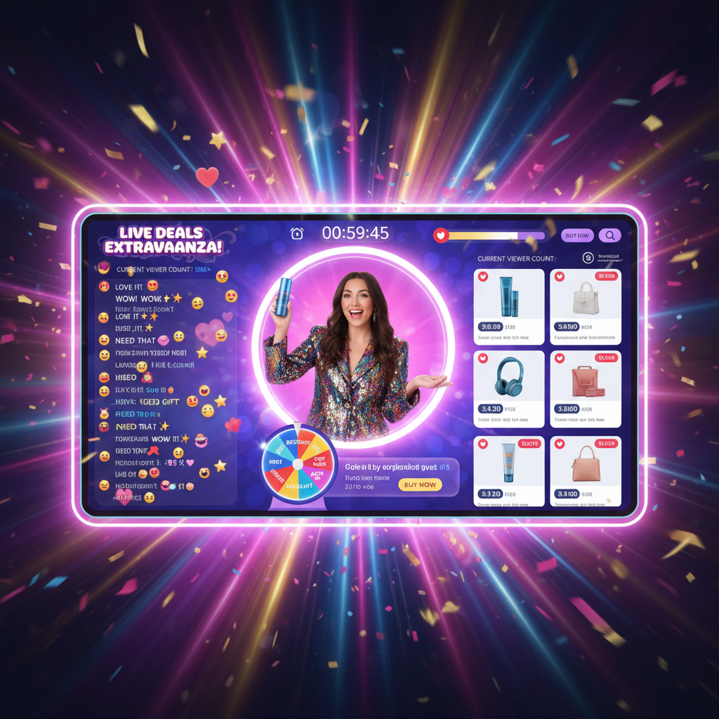Boom do 'Live Shopping' Interativo: Gamificação e Recompensas Exclusivas Impulsionam Vendas Recordes