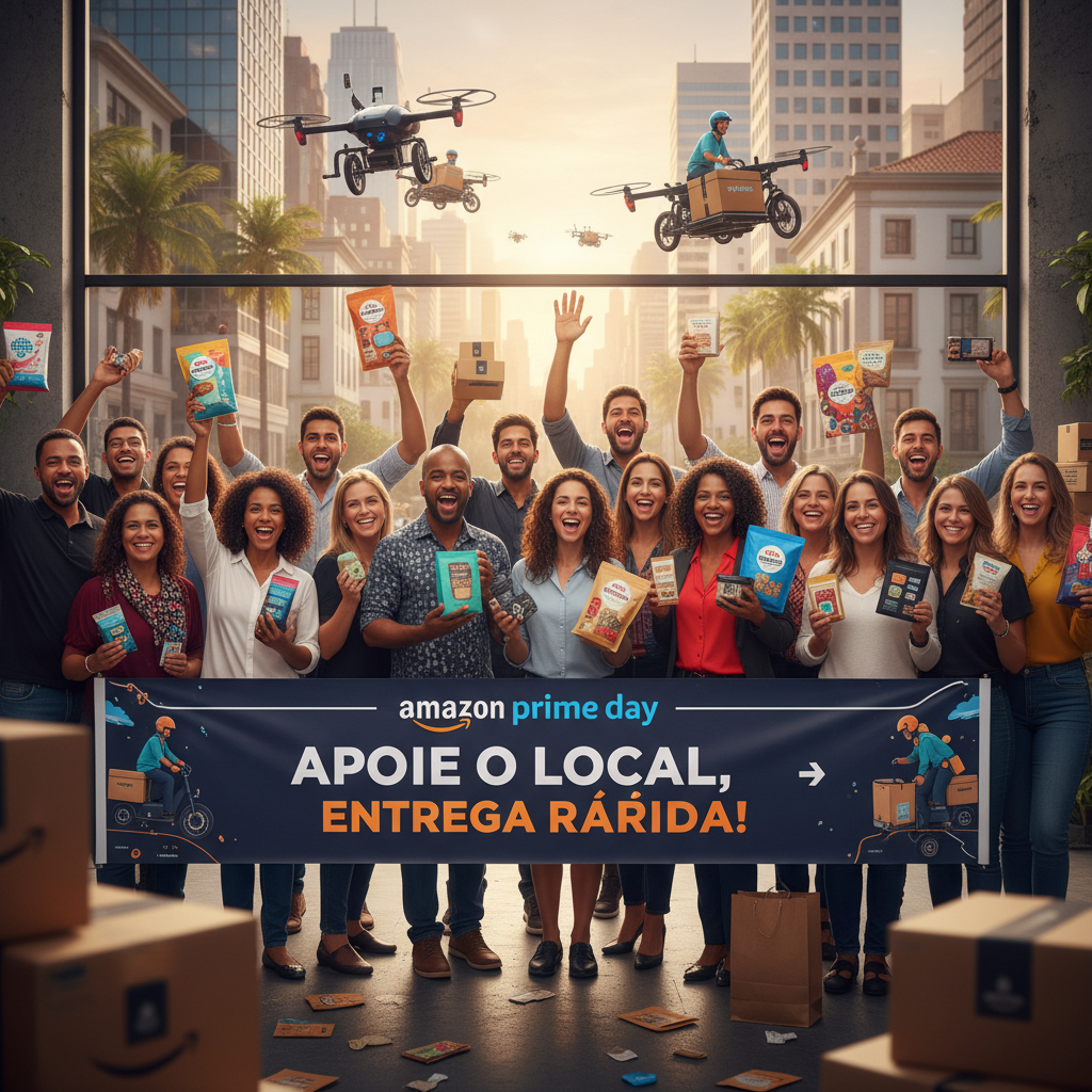 Amazon Brasil Anuncia 'Prime Day Local': Foco em Vendedores Nacionais e Entrega Rápida em Cidades-Polo