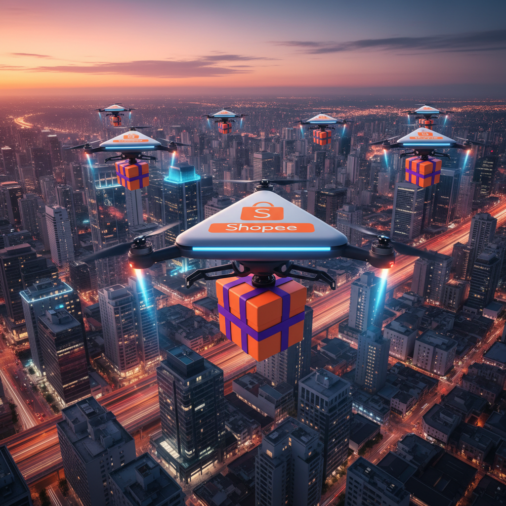 Shopee Revoluciona Entregas com Drones Autônomos em Centros Urbanos: Testes Iniciais Superam Expectativas