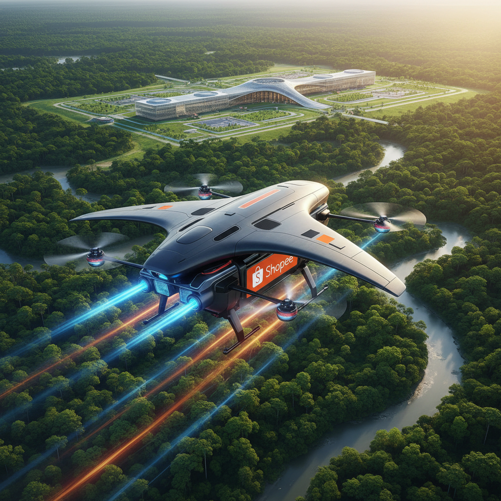 Shopee Revoluciona Entregas no Norte e Nordeste com Hubs Aéreos e Drones Cargueiros