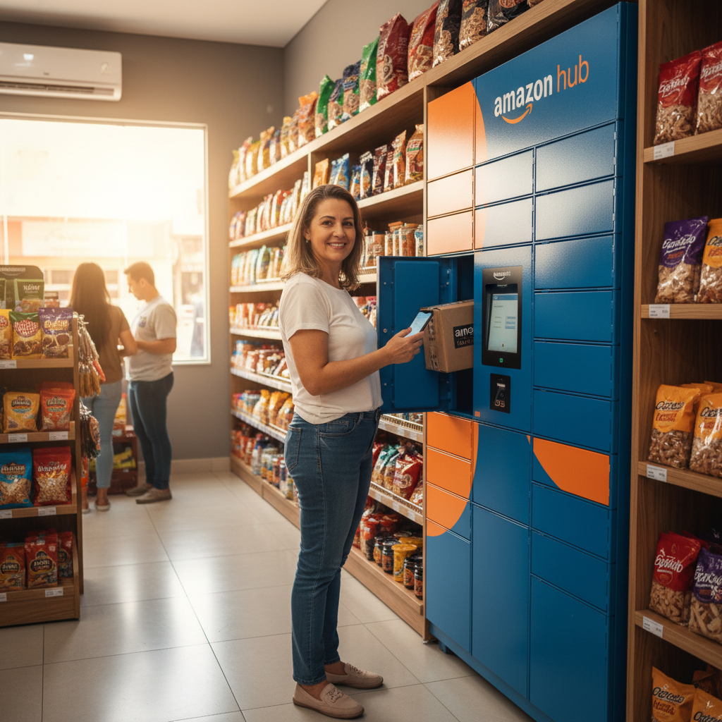 Amazon Brasil Acelera Expansão de 'Amazon Hub Lockers' e 'Counters' em Pequenas Cidades do Interior