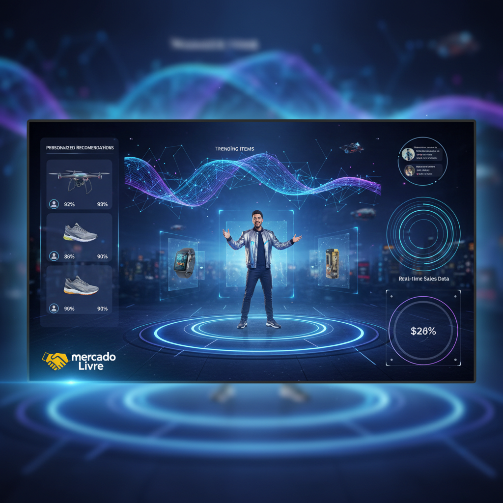 Mercado Livre Lança Plataforma de 'Live Shopping' Integrada com IA para Engajamento Recorde