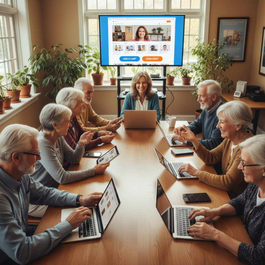Consumidor 60+ no E-commerce: Marketplaces Lançam Programas de Mentoria Digital e Interfaces Simplificadas