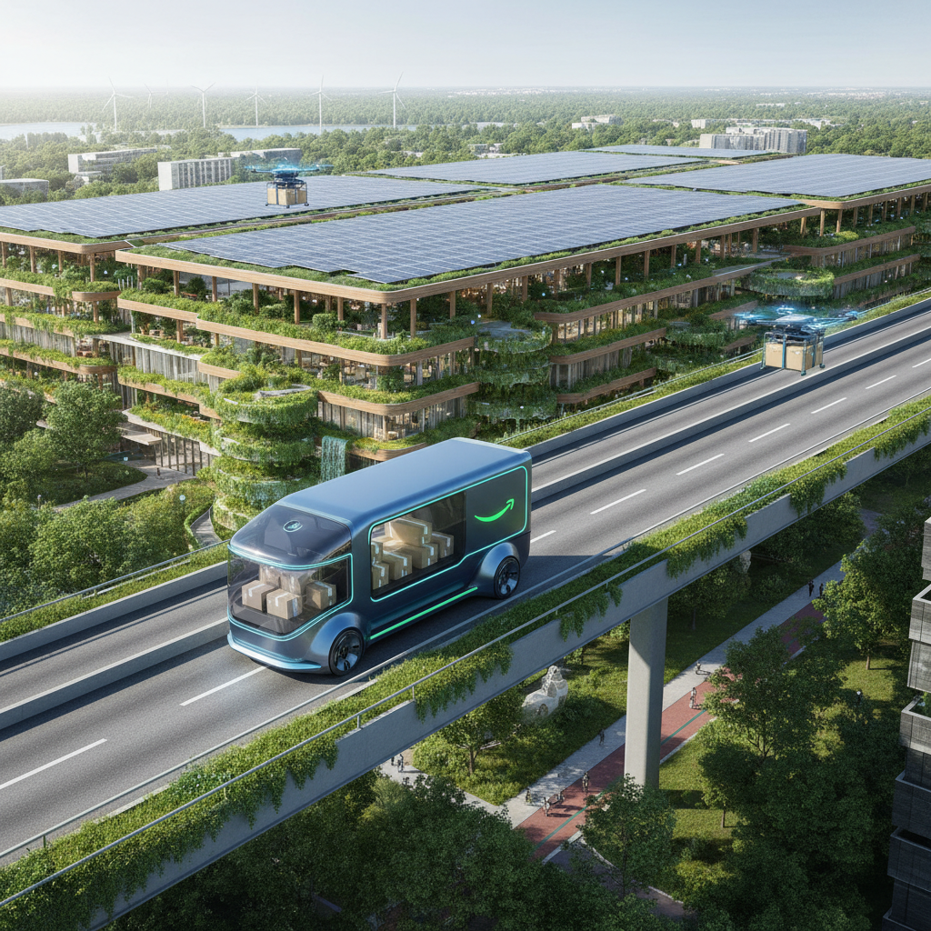 Amazon Brasil Anuncia 'Logística Sustentável 2030': Frota Híbrida e Centros de Triagem com Energia Renovável