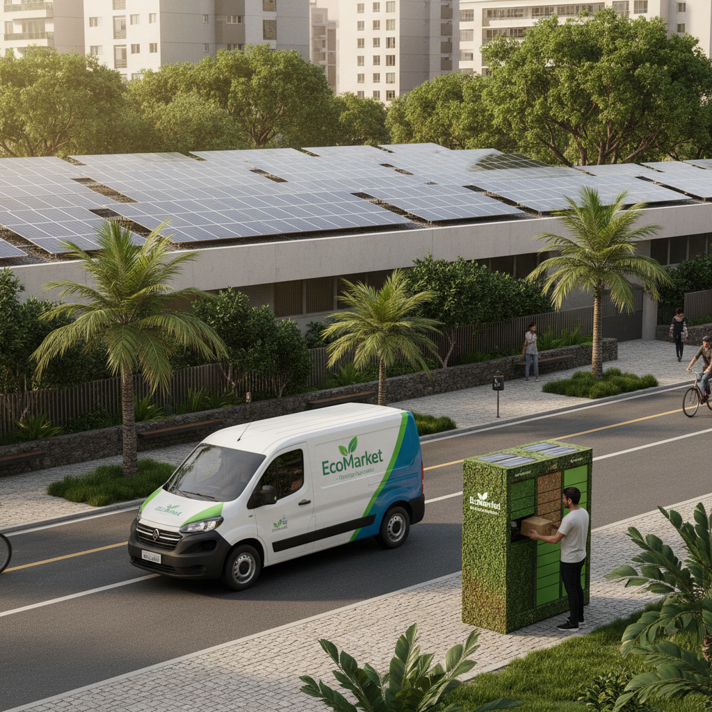 Marketplaces Brasileiros Adotam 'Entrega Sustentável' com Frota Elétrica e Pontos de Retirada Verdes