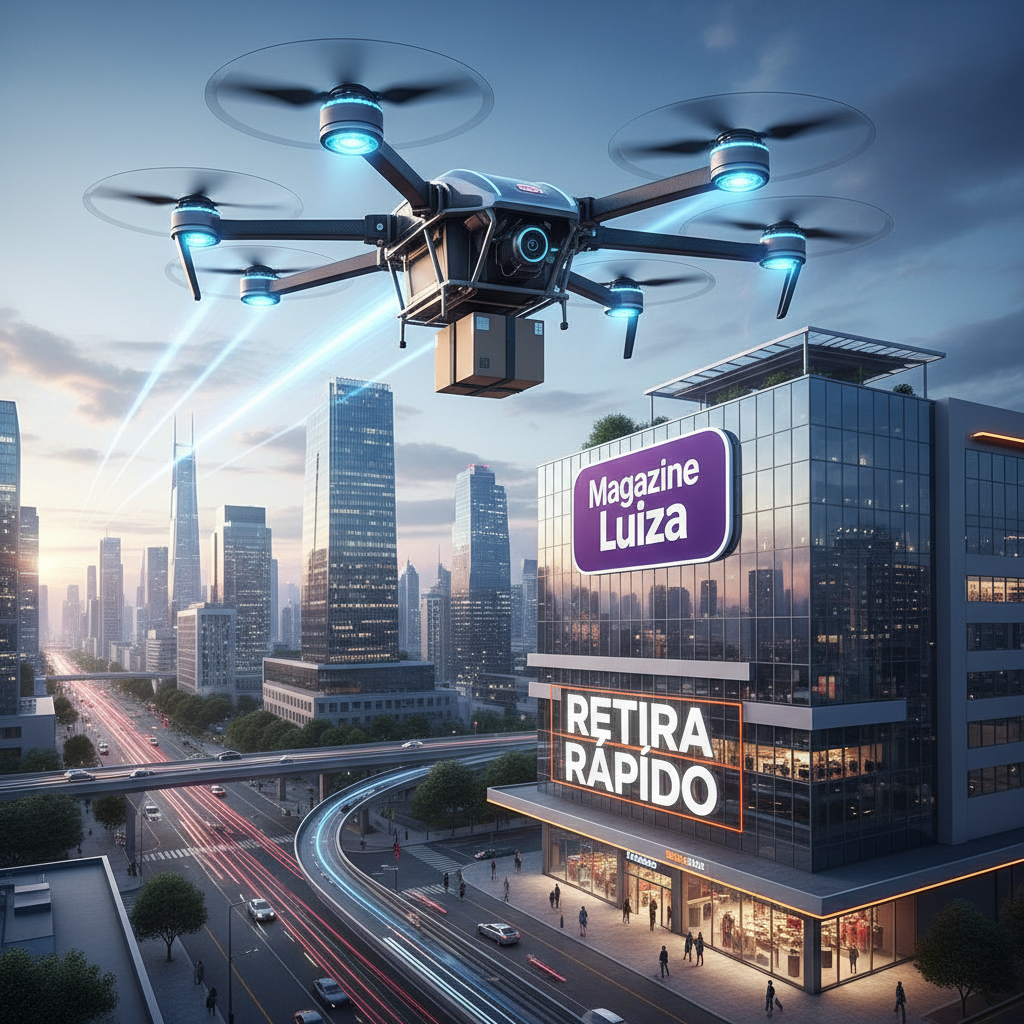 Magalu Anuncia Expansão do 'Retira Rápido' para 1.500 Cidades e Testes com Drones de Entrega