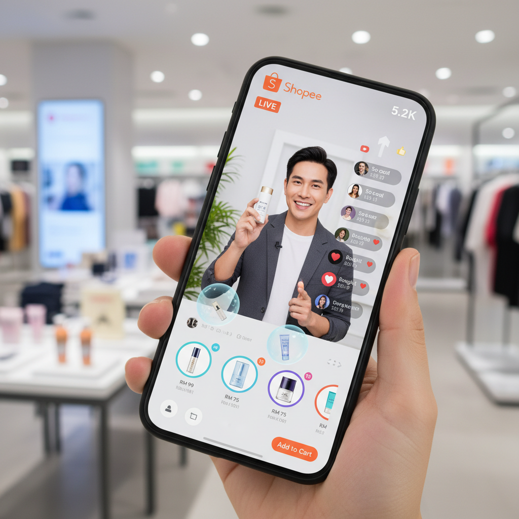 Shopee Lança 'Shopee Live Commerce Pro': Ferramenta de Vendas ao Vivo com IA para Otimizar Interações e Conversões