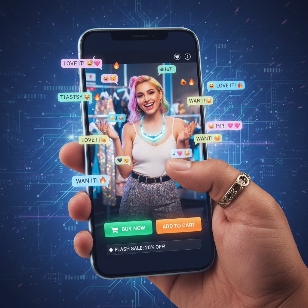 Shopee Lança 'Shopee Live Commerce': Integração Direta com Influenciadores e Vendas em Tempo Real no App