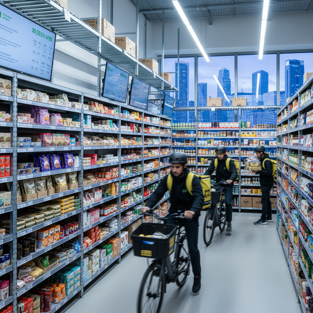 Expansão Massiva de 'Dark Stores' Integradas a Marketplaces: Entregas em 15 Minutos Viram Padrão em Grandes Cidades