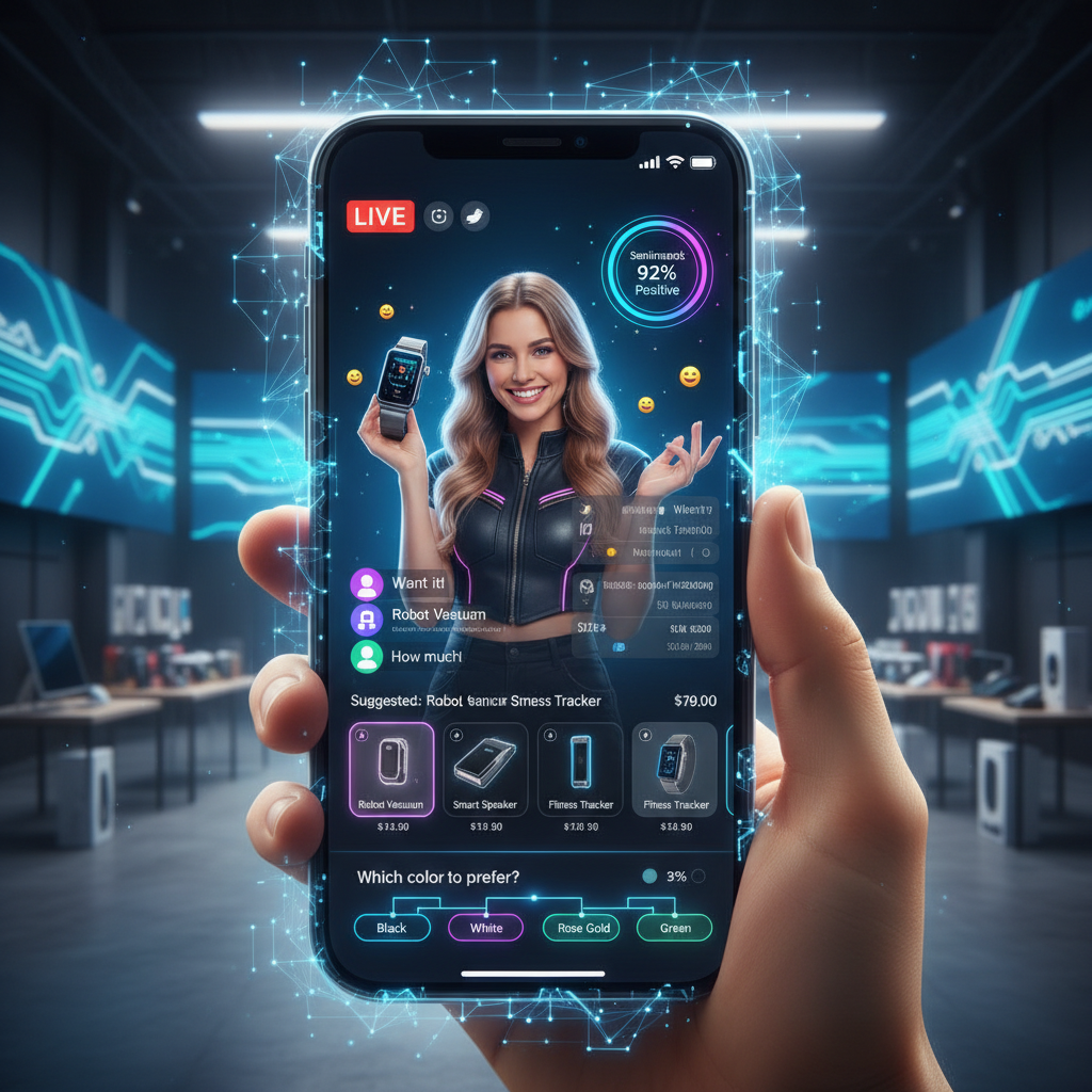 Crescimento do 'Live Shopping' Acelera com Nova Onda de Ferramentas de IA para Vendedores em Marketplaces