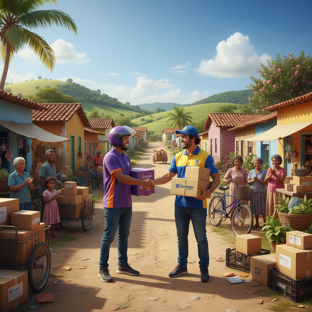 Shopee Anuncia Parceria Estratégica com Correios para Ampliar Malha Logística no Interior do Brasil