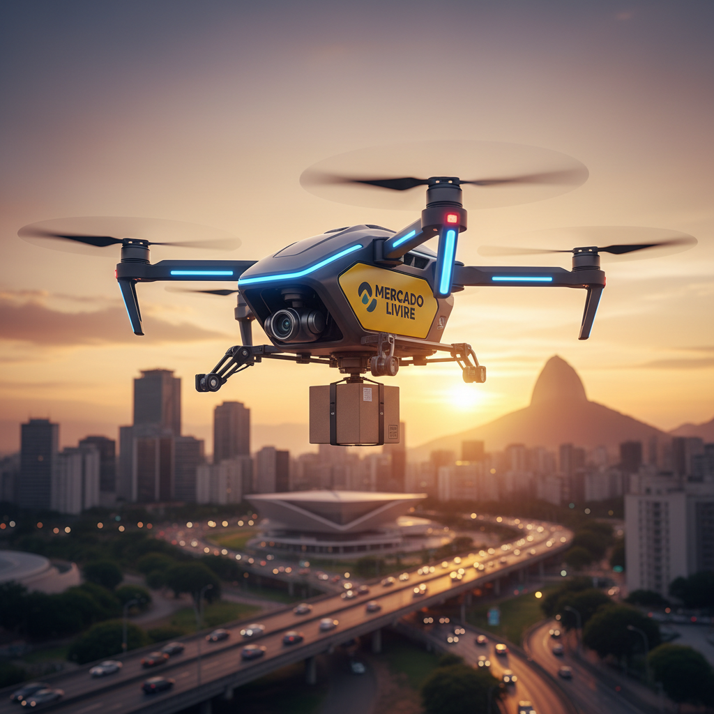 Mercado Livre Revoluciona Logística com 'Meli Drone Hubs': Entregas em 30 Minutos e Desafios Regulatórios