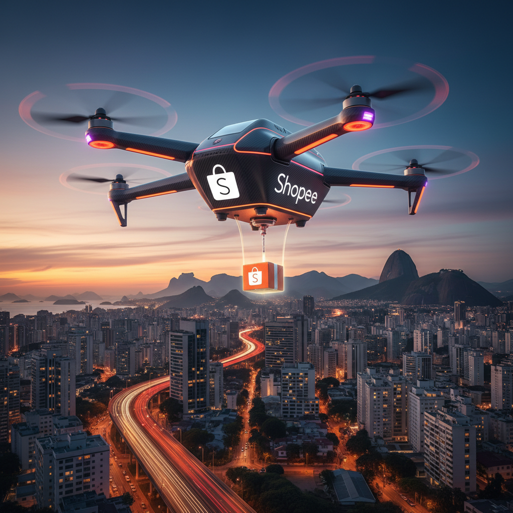 Shopee Revoluciona Entregas com 'Shopee Drone Delivery': Testes em Cidades Selecionadas Prometem Agilidade Recorde