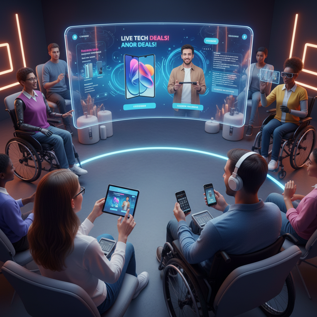 Explosão de 'Live Commerce Inclusivo': Marketplaces Adaptam Transmissões para Pessoas com Deficiência