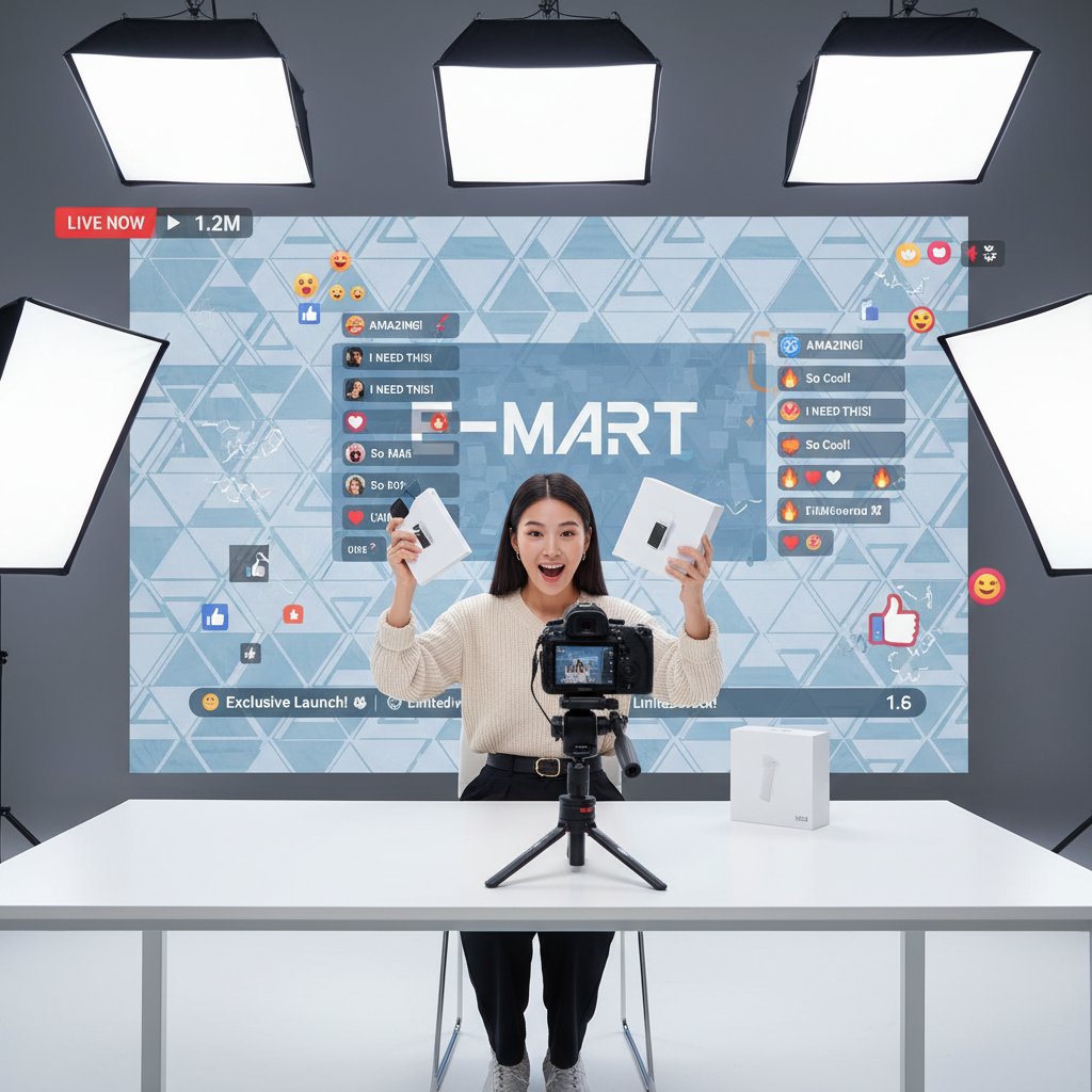 Nova Onda de 'Unboxing ao Vivo': Marketplaces Investem em Studios Profissionais para Criadores de Conteúdo