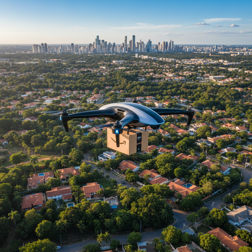 Amazon Brasil Anuncia Expansão de 'Entrega por Drones' para Cidades do Interior de São Paulo