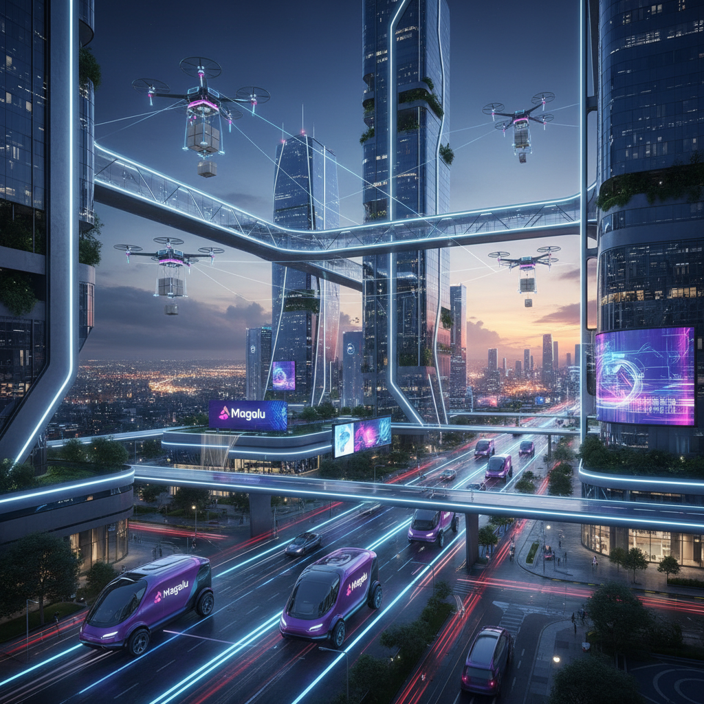 Magalu Lança 'Magalu Logística 4.0': Frota Autônoma e Drones para Entregas de Última Milha em Zonas Urbanas
