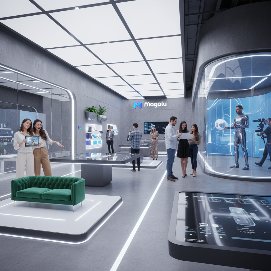 Magalu Impulsiona 'Varejo Híbrido 2.0': Lojas Físicas Viram 'Micro-Hubs de Conteúdo' com Realidade Aumentada