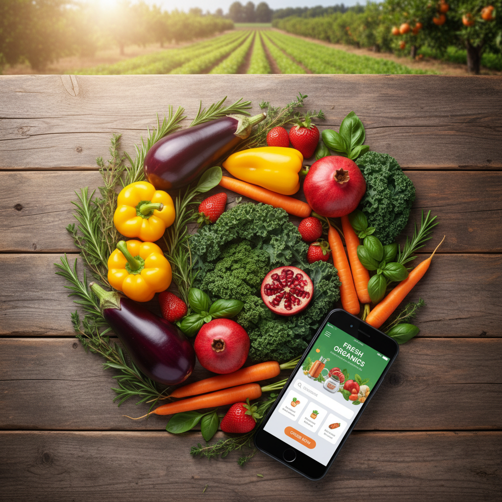 E-commerce de Alimentos Frescos Dispara: Marketplaces Locais Lideram Crescimento com 'Fazenda à Mesa' Digital