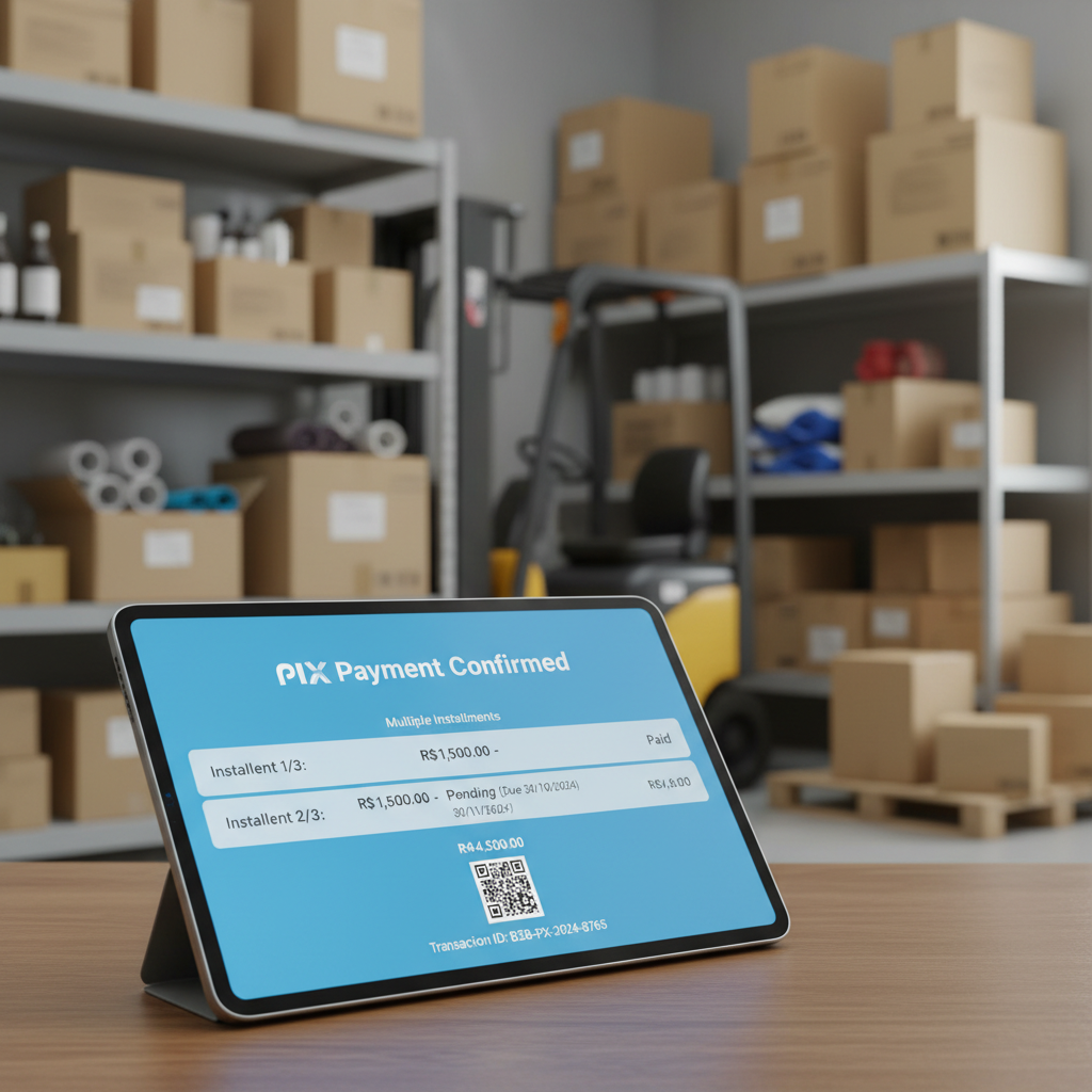 PIX Parcelado B2B: Nova Modalidade Revoluciona Compras de Estoque para Pequenos e Médios Varejistas Online