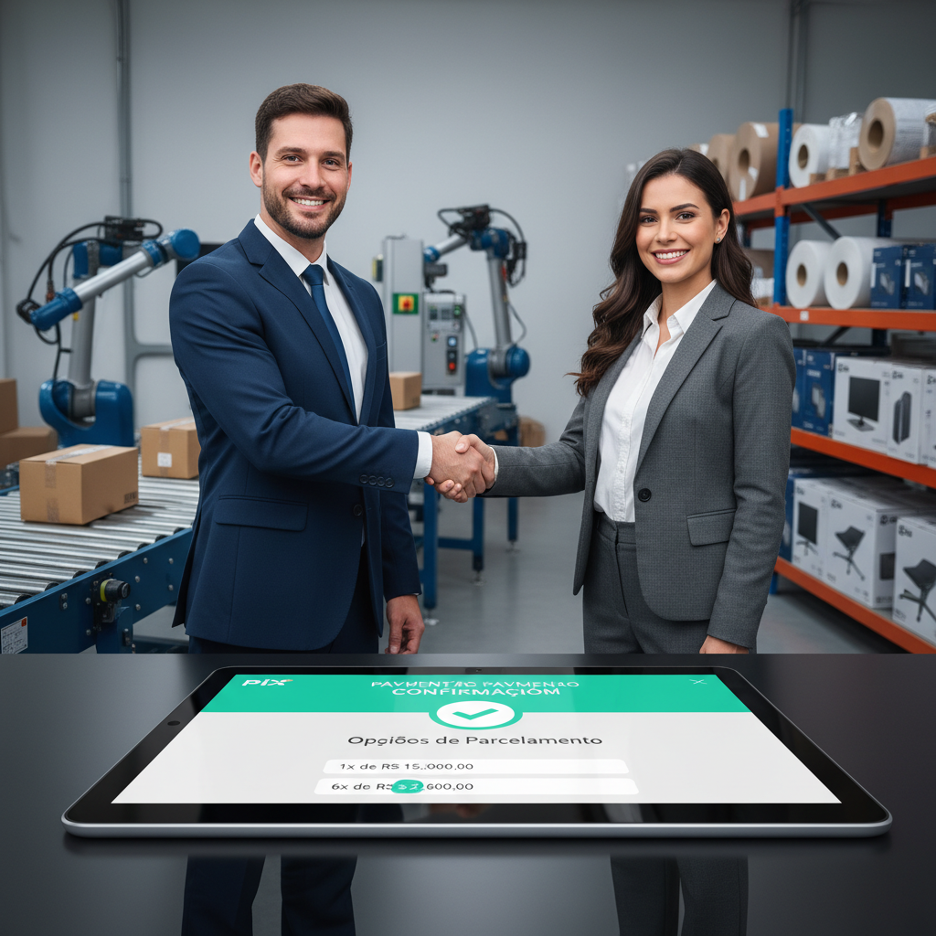 PIX Parcelado B2B: Nova Modalidade Impulsiona Compras de Insumos e Equipamentos em Marketplaces Industriais