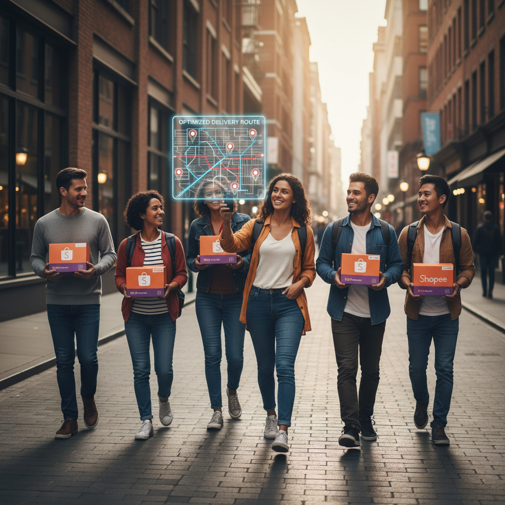 Shopee Brasil Aposta em 'Entrega Colaborativa': Consumidores Entregam Encomendas por Recompensa