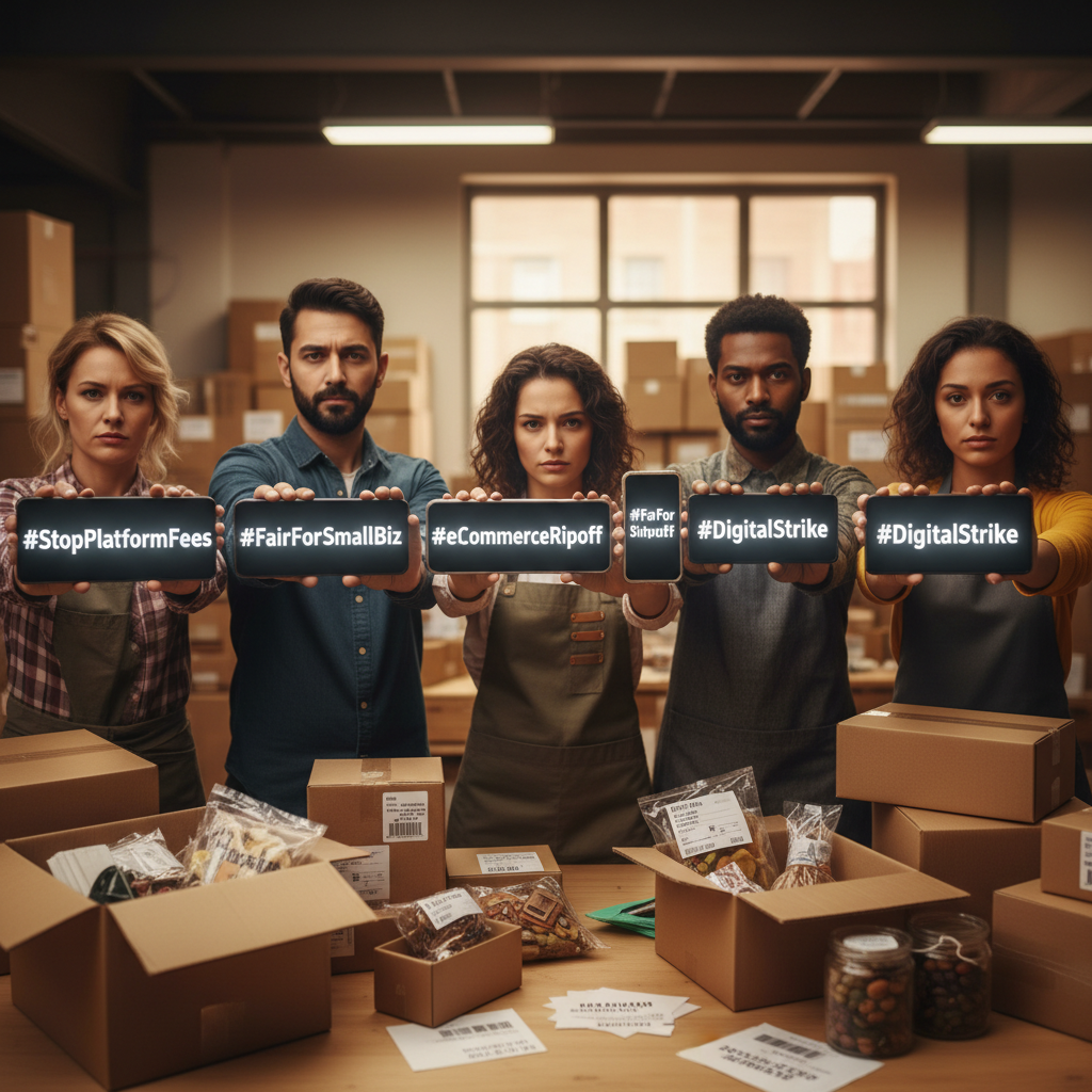 Marketplaces Brasileiros Enfrentam 'Greve Digital' de Vendedores por Novas Taxas de Comissão e Logística