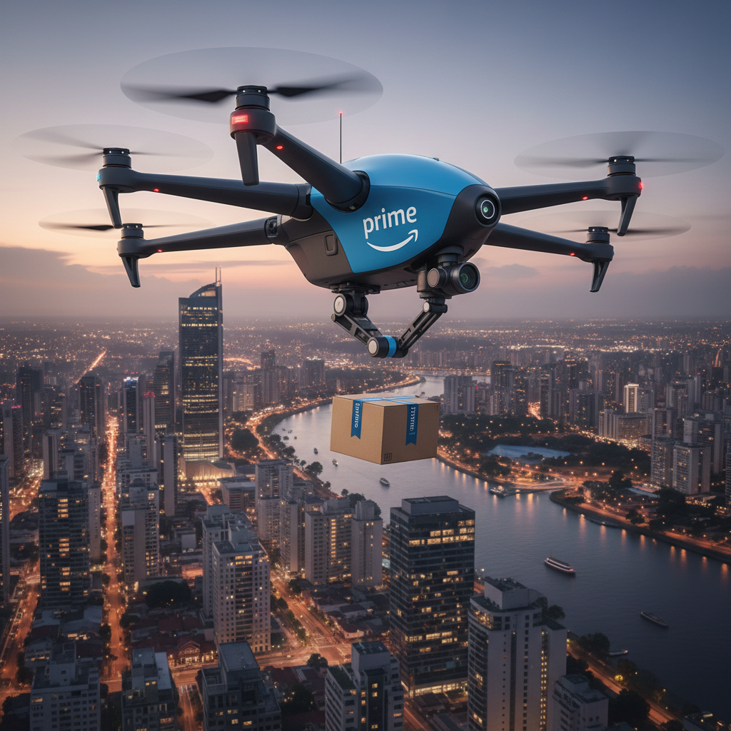 Amazon Lança 'Prime Delivery by Drone' em Capitais Brasileiras: Entregas Ultrarrápidas em Áreas Urbanas