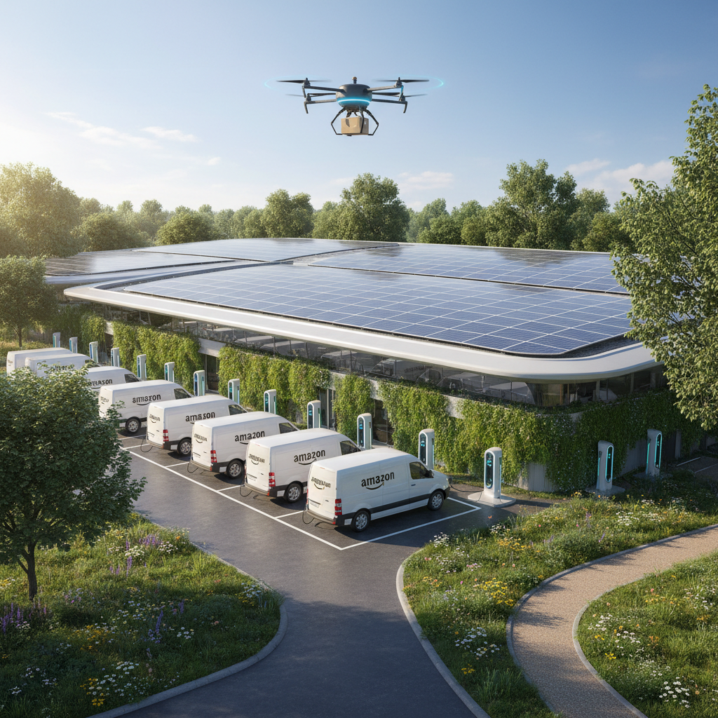 Amazon Brasil Lança 'Amazon Climate Pledge Logistics': Frota Elétrica e Hubs Verdes para Entregas Sustentáveis