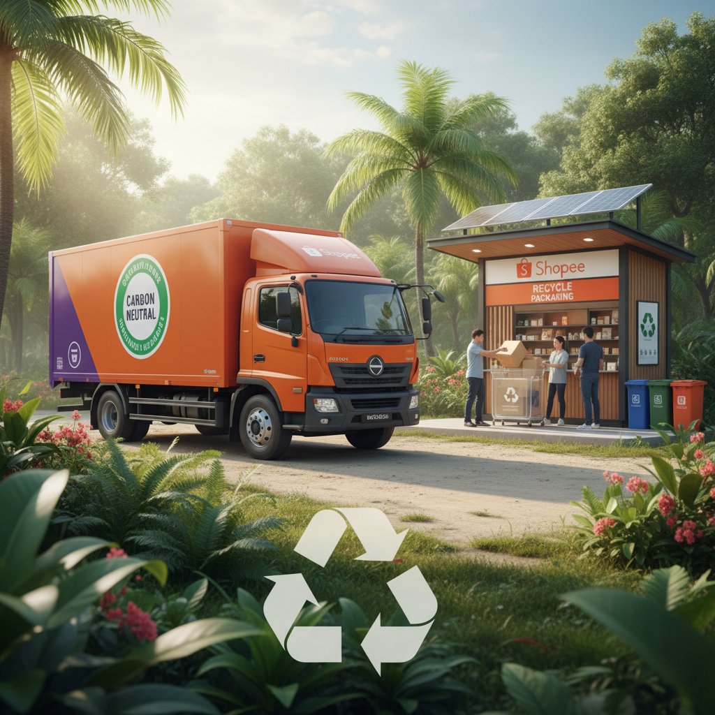 Shopee Brasil Implementa 'Shopee Carbon Neutral': Programa de Logística Reversa e Compensação de Emissões