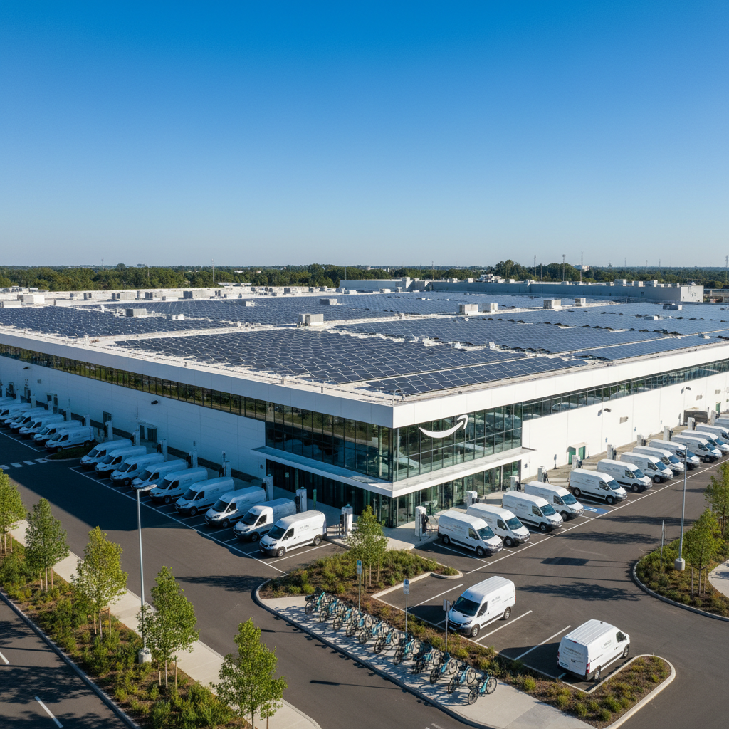 Amazon Brasil Lança 'Amazon Climate Pledge Fulfillment': Centros de Distribuição com Energia Renovável e Frota Elétrica Ampliada